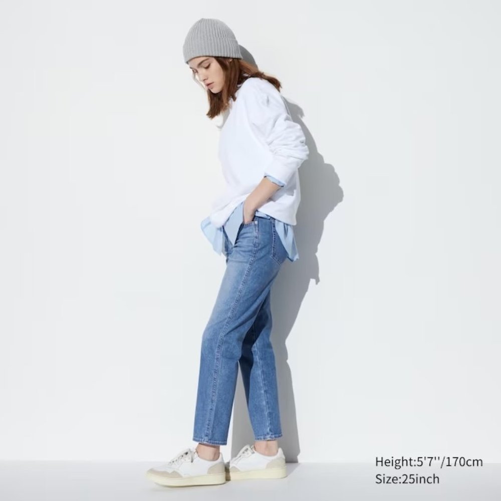 Uniqlo slim straight cropped jeans, NWOT size 28
